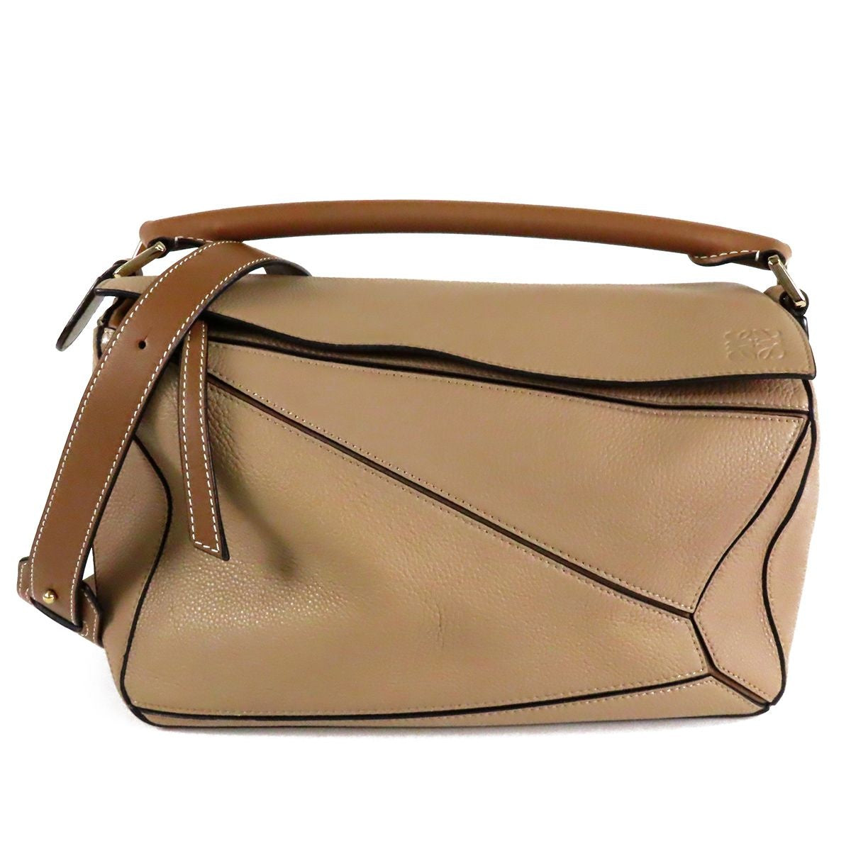 Loewe Puzzle Sand Leather 2-Way Shoulder Bag