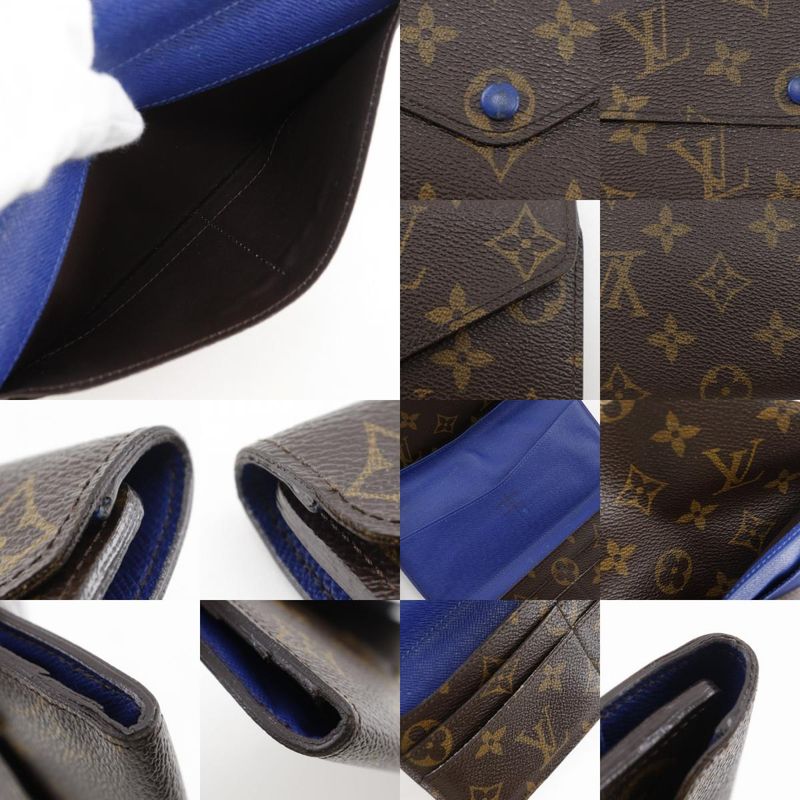 Louis Vuitton Portefeuille Josephine Three-fold M60164 Monogram Canvas Brown