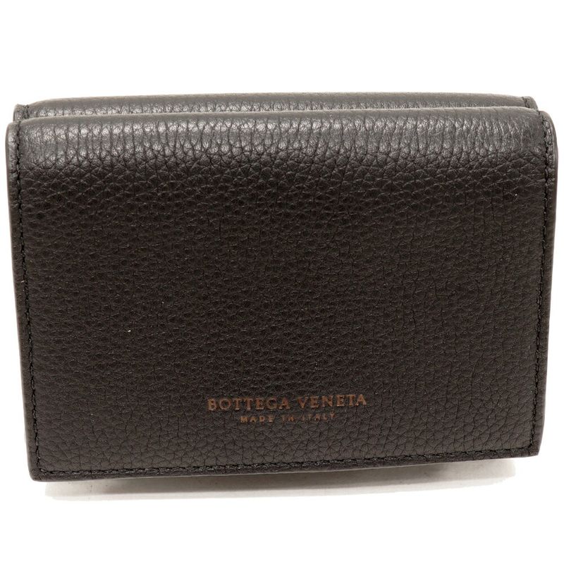 Bottega Veneta Tiny Wallet With Coin Purse Black Calf Leather 609285 Vcp51 8803