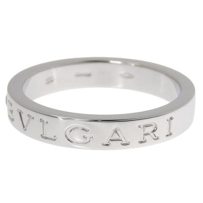 Bvlgari Double Logo Diamond Ring 18K White Gold 750 White Gold Diamond #21 Ring