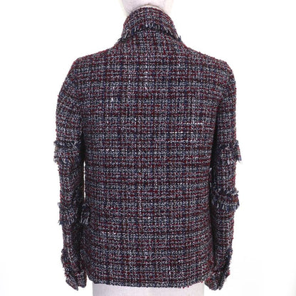 CHANEL P49469 Mohair-alpaca Blend Dallas Coco Mark Button Mixed Tweed Jacket