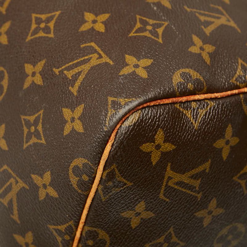 Louis Vuitton Monogram Keepall 55 Boston Bag Travel Bag M41424 Brown PVC