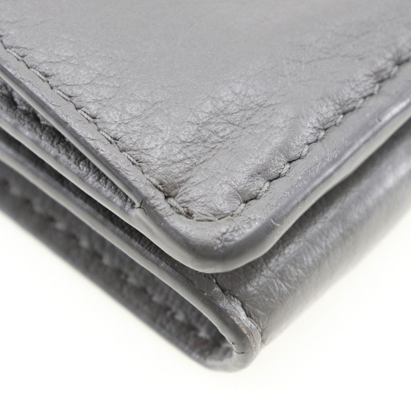 Balenciaga Paper Wallet Calf Unisex Trifold Wallet