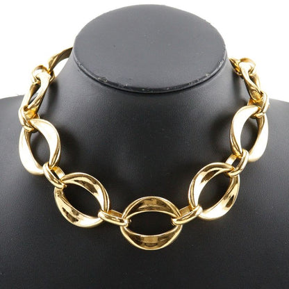 Chanel Chain Choker Vintage Gold Plated Ladies 156.0g Necklace