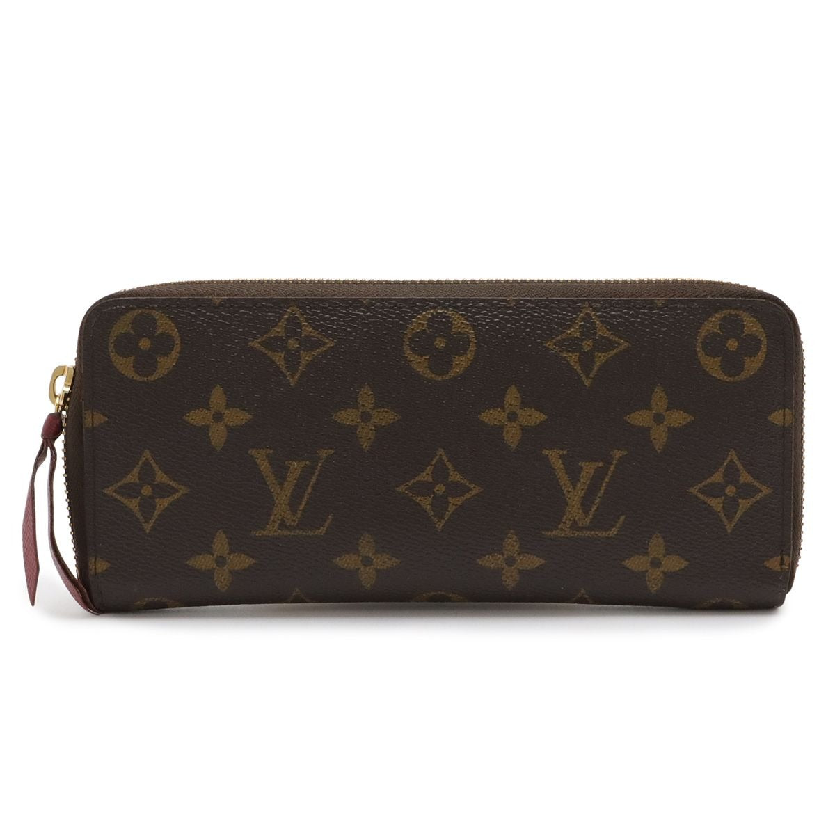 Louis Vuitton Monogram Portefeuille Clemence Zip Around Wallet Fuchsia