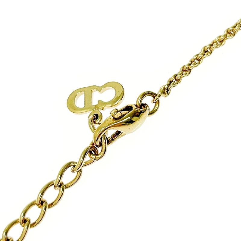 Christian Dior GP Rhinestone Faux Pearl Necklace Women 327997 Necklace