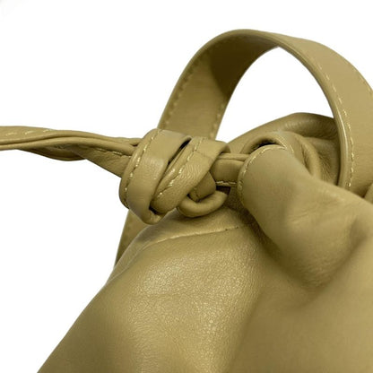 Bottega Veneta Shoulder Bag The Valve Beige Drawstring Shape / Detachable Strap