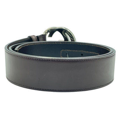 Gucci Belt GG Logo Silver Leather