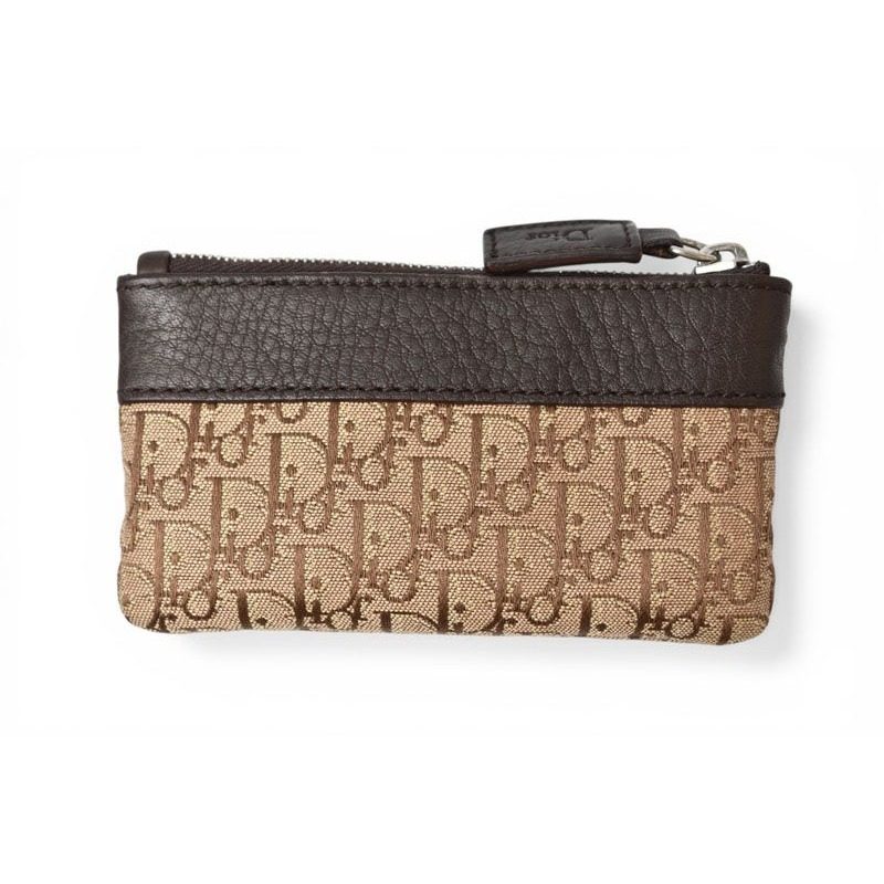 Dior Key Pouch Coin Case Street Chic Beige Brown — view 3
