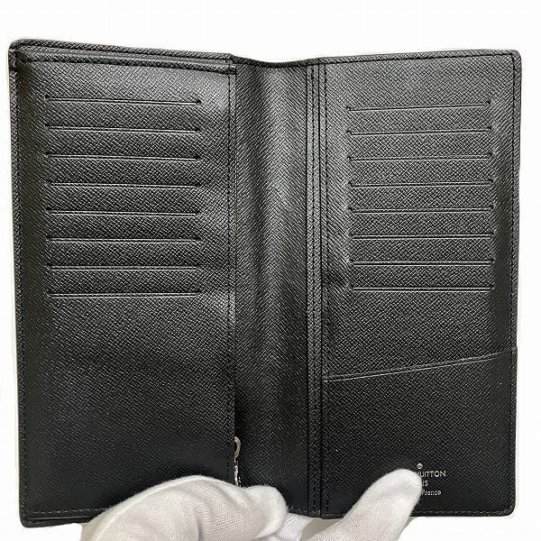 Louis Vuitton Taiga Portefeuille Plaza M30501 Noir Black Long Wallet Bifold