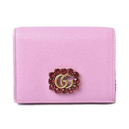 Gucci Mini Wallet Coin Case Folded GG Marmont Rhinestone
