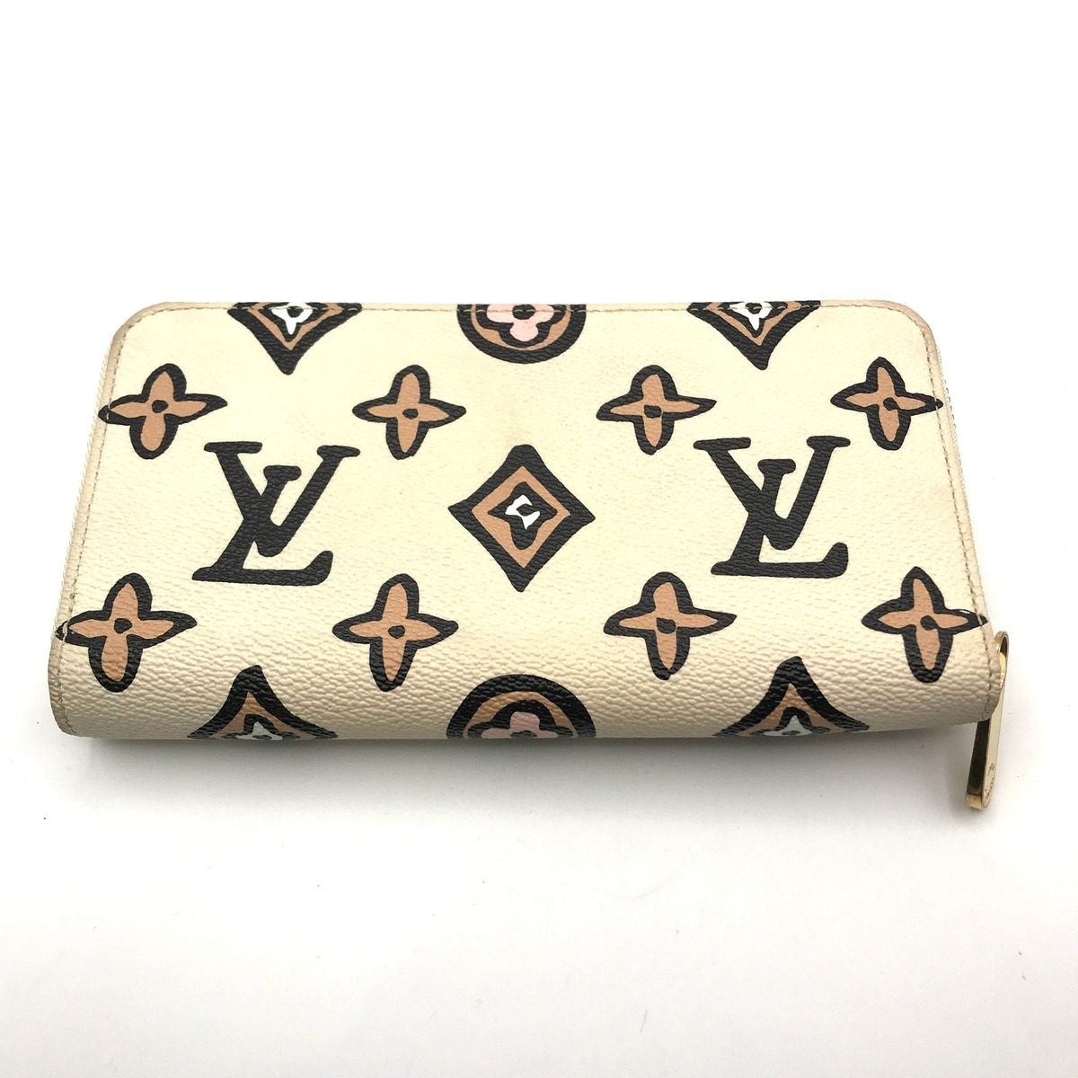 Louis Vuitton Monogram Wild at Heart Zippy Wallet Beige Animal — view 2