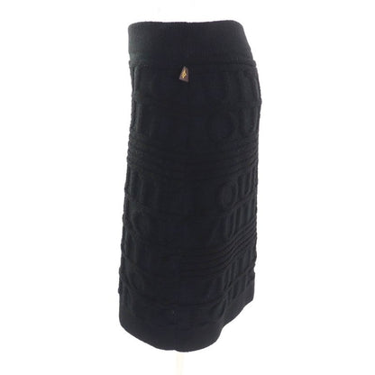 Louis Vuitton 2021 Logo Design Monogram Flower Knit Knee Length Tight Skirt