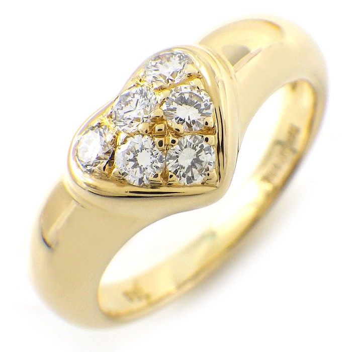 Tiffany & Co Ring Friendship Heart Motif Points Diamond 18K