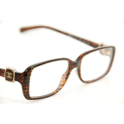 Chanel Glasses 3185 c.1204 52mm Brown Tweed Frames Italy RX
