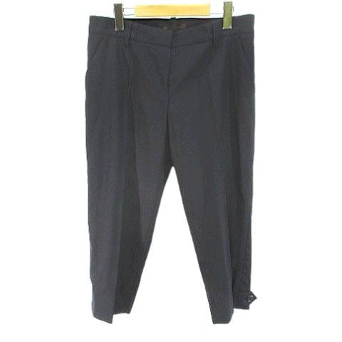 Louis Vuitton Calf Length Tapered Pants Zip Fly 40 Black Wool Fabric