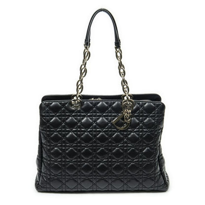 Dior Soft Shopping Tote Black Matelasse Lambskin Leather