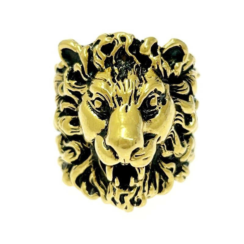 Gucci GP Lion Head Ring Gold