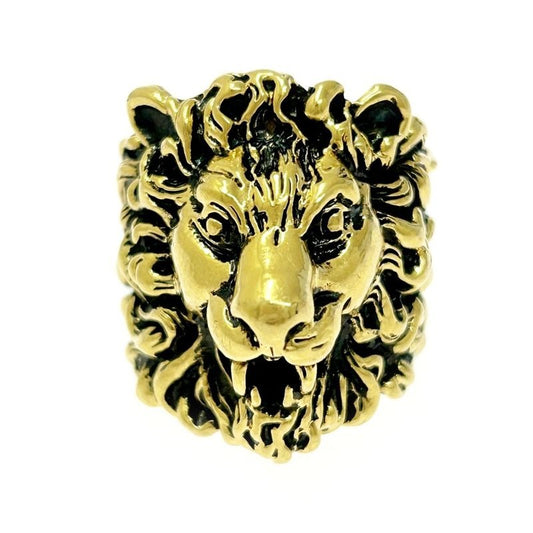Gucci GP Lion Head Ring Gold