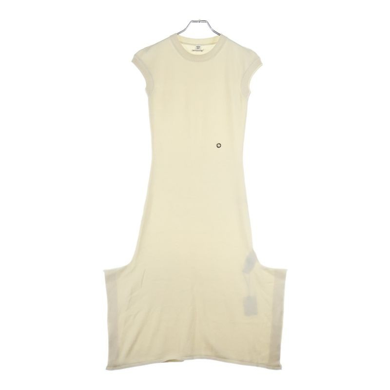 Hermes 23 SS Cashmere Knit One Peace Long Dress Women Ivory
