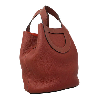 Hermes Handbag in the Loop 23 Taurillon Clemence Swift Rouge Ache Gold — view 2