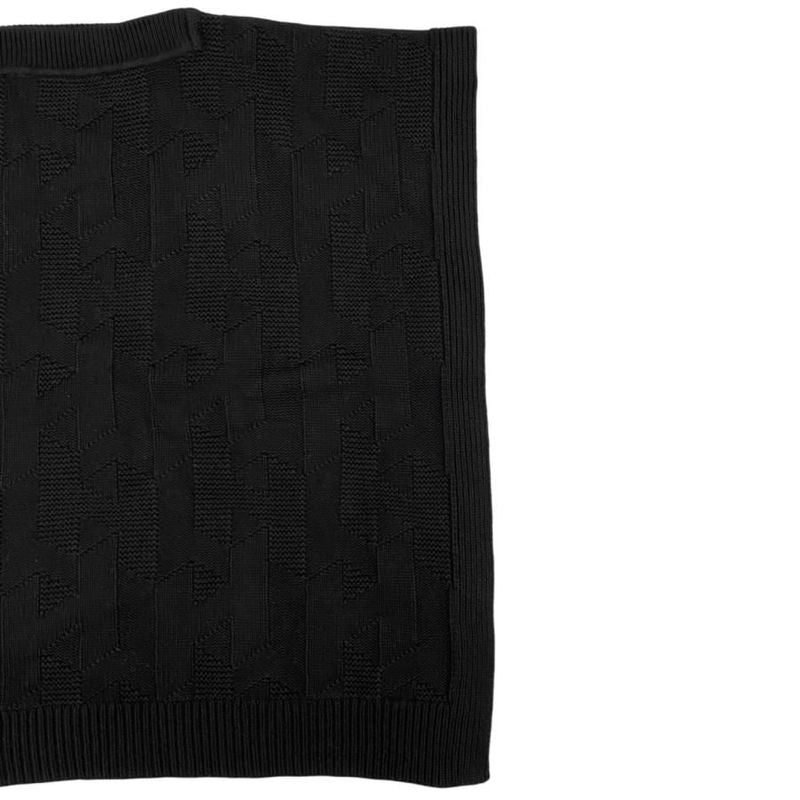 Hermes Poncho Rectangle H4h2904d30234 Size 34 Cape Style H Motif Wool Black
