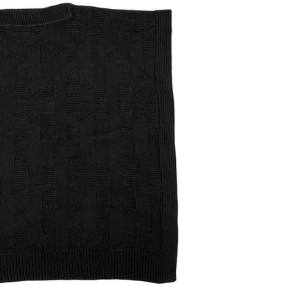 Hermes Poncho Rectangle H4h2904d30234 Size 34 Cape Style H Motif Wool Black