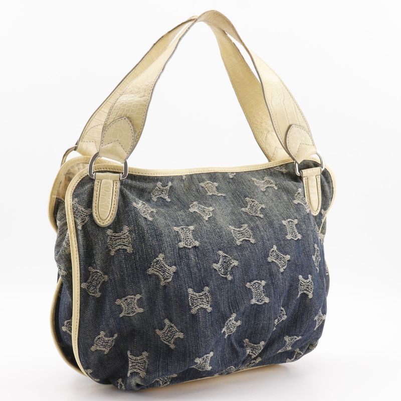 Celine Bittersweet Paris Macadam Denim Blue Women's Tote Bag