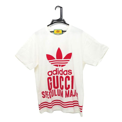 Gucci Adidas Short Sleeve T-Shirt S Size White Red