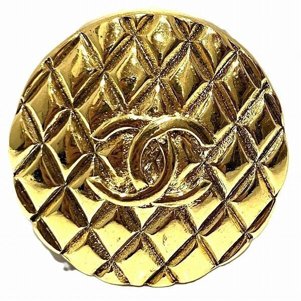 Chanel Quilted CC Logo Vintage Brooch