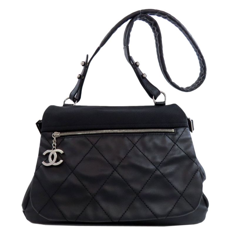 Chanel Paris Biarritz Shoulder Bag Coated Canvas Women