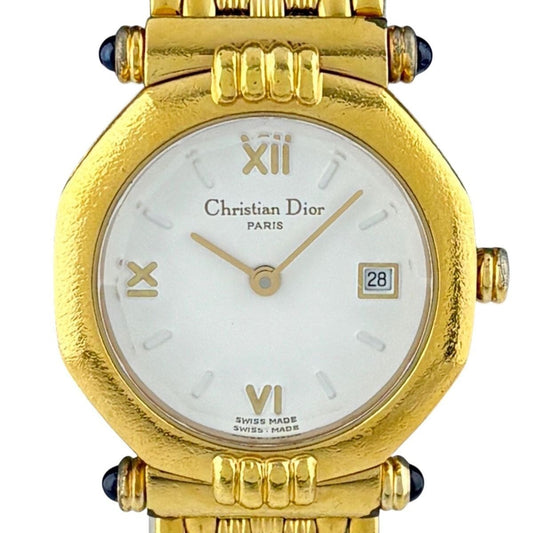 Dior Octagon Watch SS Quartz White