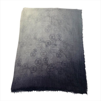 Chanel CC Logo Gradient Cashmere Large Shawl Scarf
