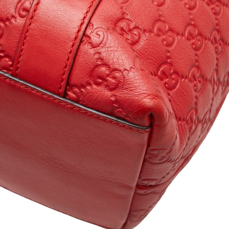 Guccissima Bamboo Handbag Shoulder Bag 2WAY 339548 Red Leather Ladies Gucci