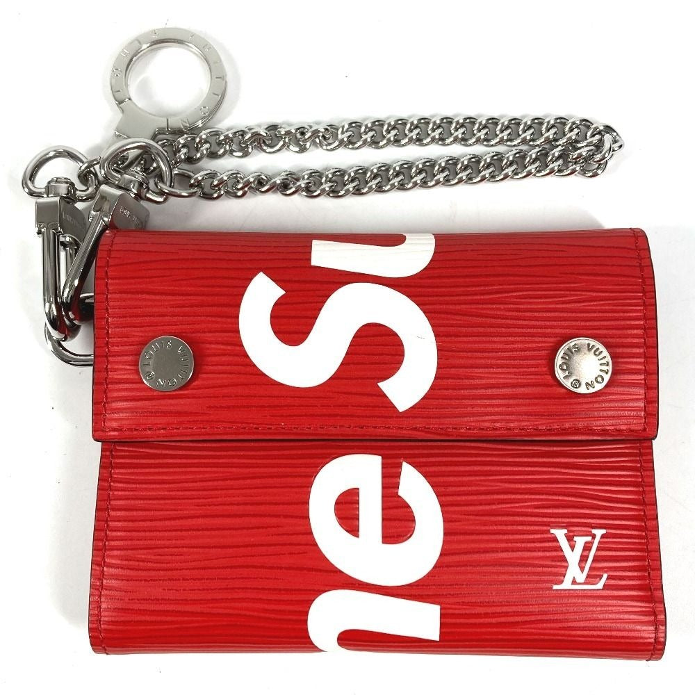 Louis Vuitton Trifold Wallet Supreme Collaboration Chcp Red White