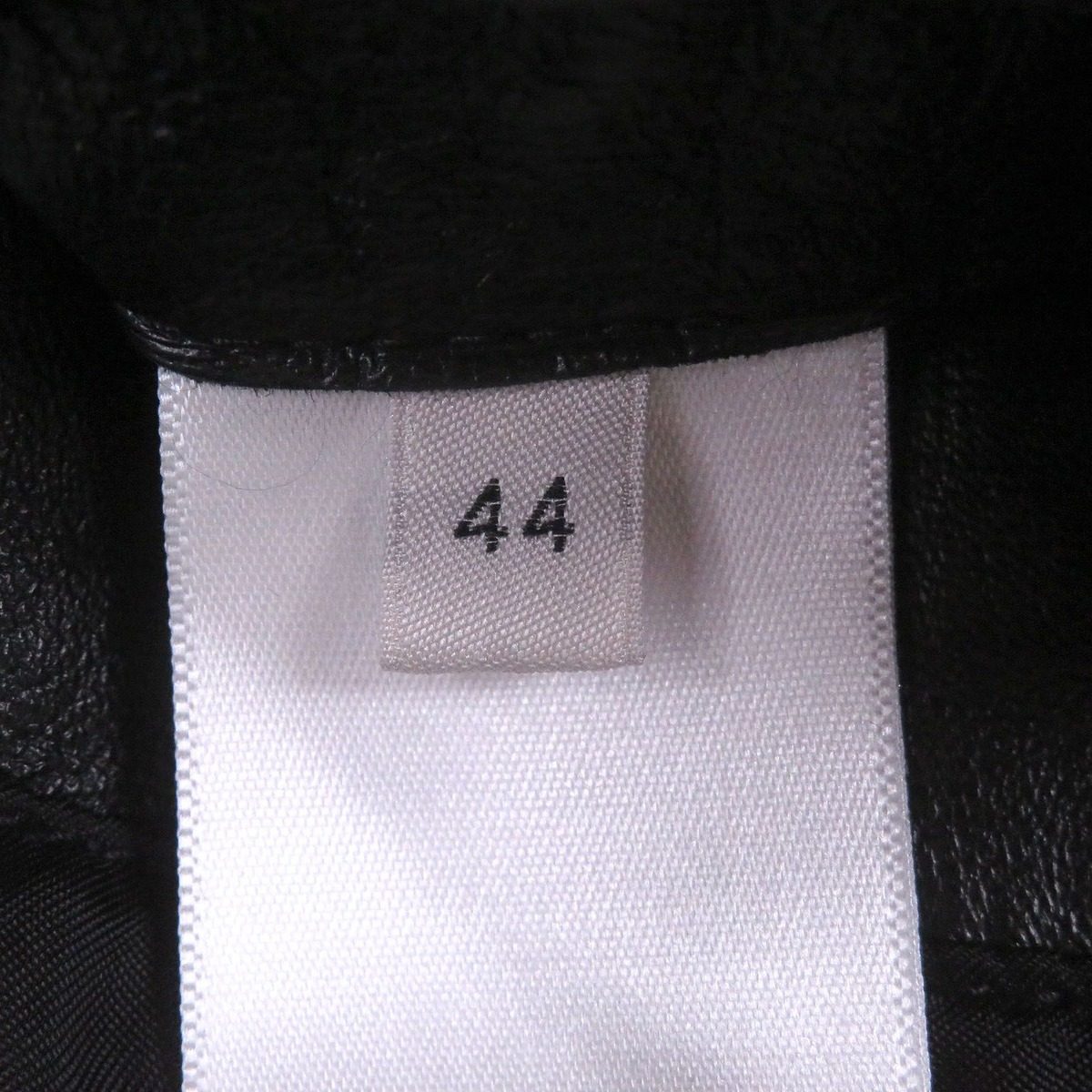 Celine Sheep Leather Cupra Stand Collar Lamb Single Rider Jacket Black 44 — view 6