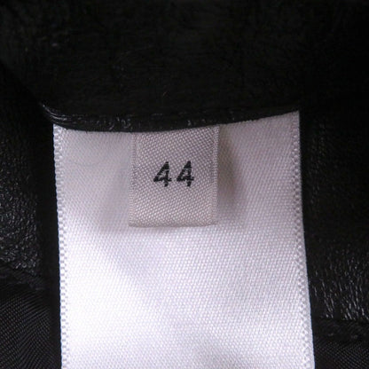 Celine Sheep Leather Cupra Stand Collar Lamb Single Rider Jacket Black 44 — view 6