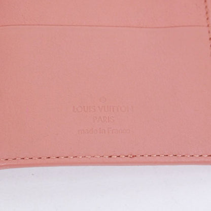 Louis Vuitton Portefeuille Amelia Mahina Leather Pink Wallet Silver M58157