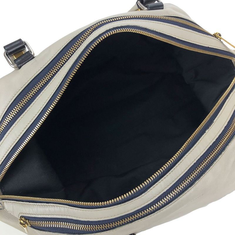 Celine Handbag Marine 166393fts.08gc Leather Light Grey - Small Boston Ladies