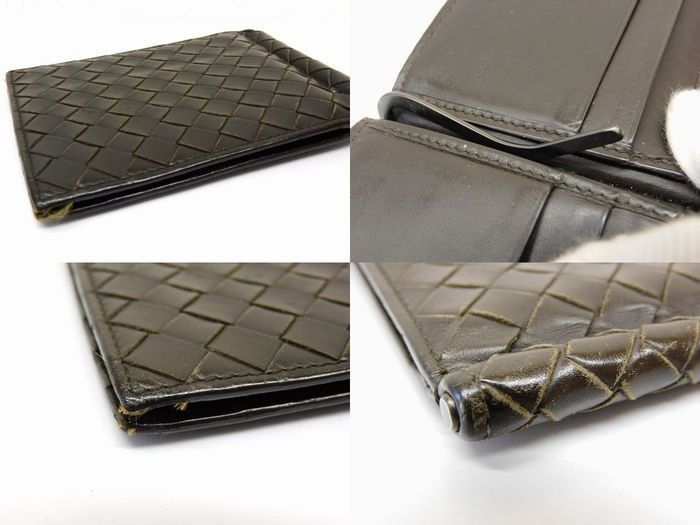 Bottega Veneta 123180 Intrecciato Bifold Wallet - Leather Dark Brown Dark Brown