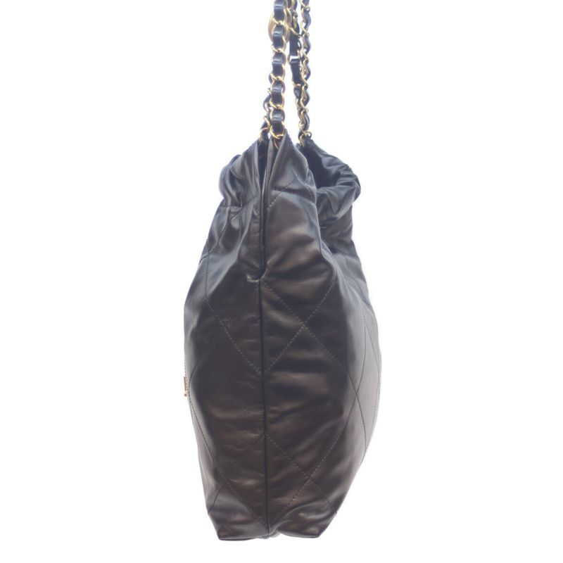 Chanel As3260 Black Shiny Calf Chanel 22 Small Ghardware