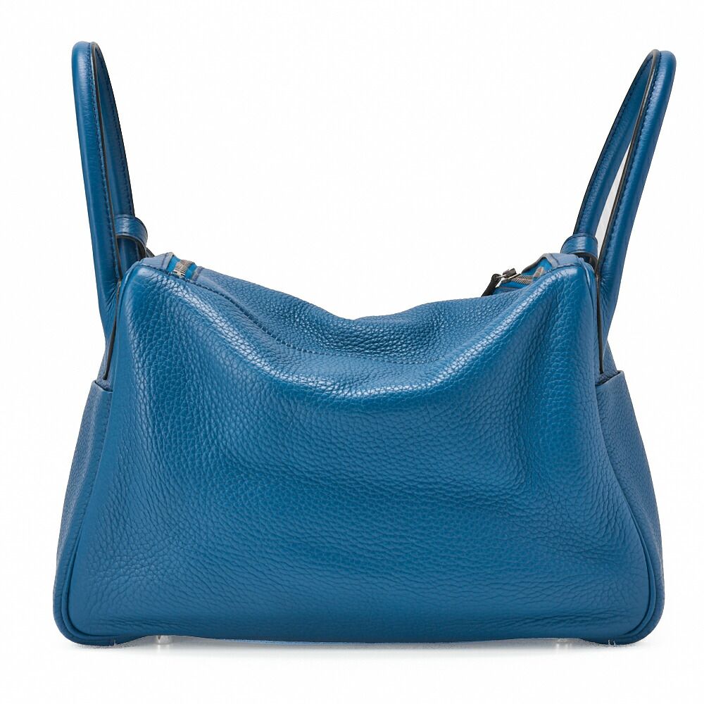 Hermes Lindy 30 2-way Shoulder Bag Taurillon Clemence Blue Baon And Blue Paon