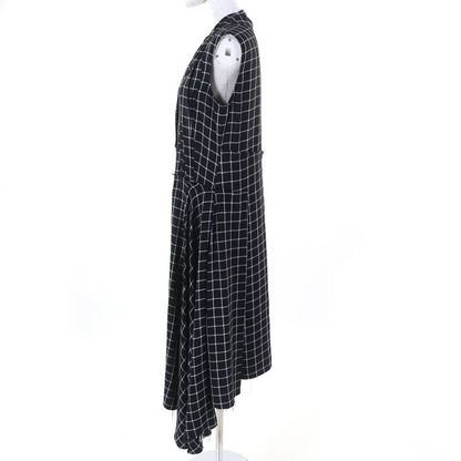 Balenciaga 556247 Checked Asymmetrical Cutoff Oversized Vest Sleeveless Dress