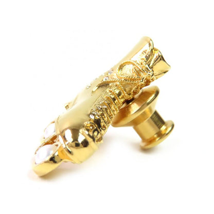 CHANEL F24 Roller Skate COCO Faux Pearl Coco Rhinestone Brooch Gold Made In