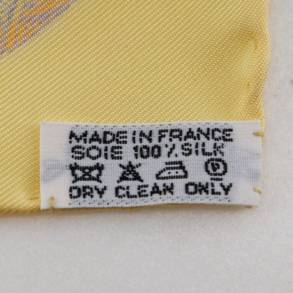 Hermes Carré 42 Amours Sunflowers Silk Yellow Women's Scarf