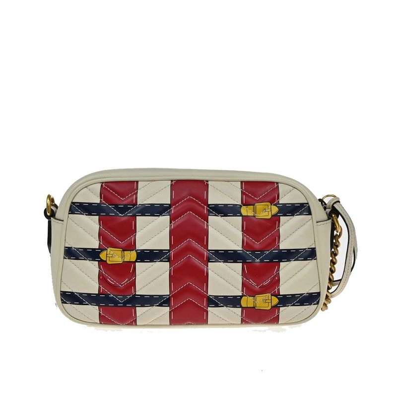 Gucci Shoulder Bag GG Marmont Belt Print Quilted 636ka827