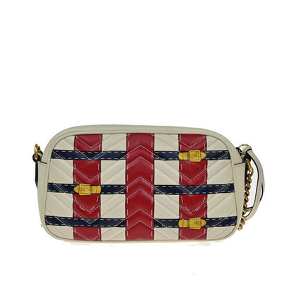 Gucci Shoulder Bag GG Marmont Belt Print Quilted 636ka827
