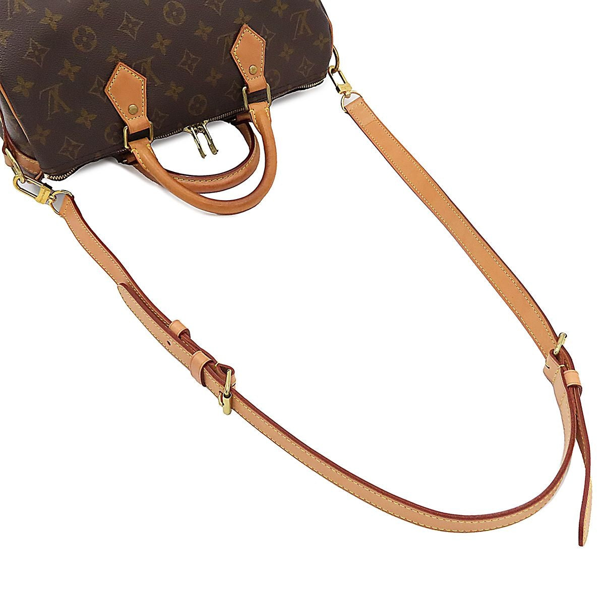 Louis Vuitton Speedy Bandouliere 30 Brown Monogram Canvas 2-Way Mini Boston Bag — view 5