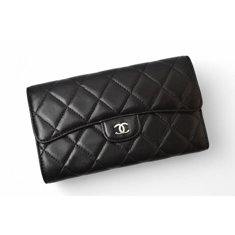 Chanel Wallet Trifold Timeless Classic Quilted Caviar — view 2