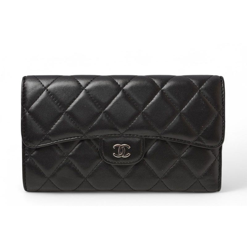 Chanel Wallet Trifold Timeless Classic Quilted Caviar
